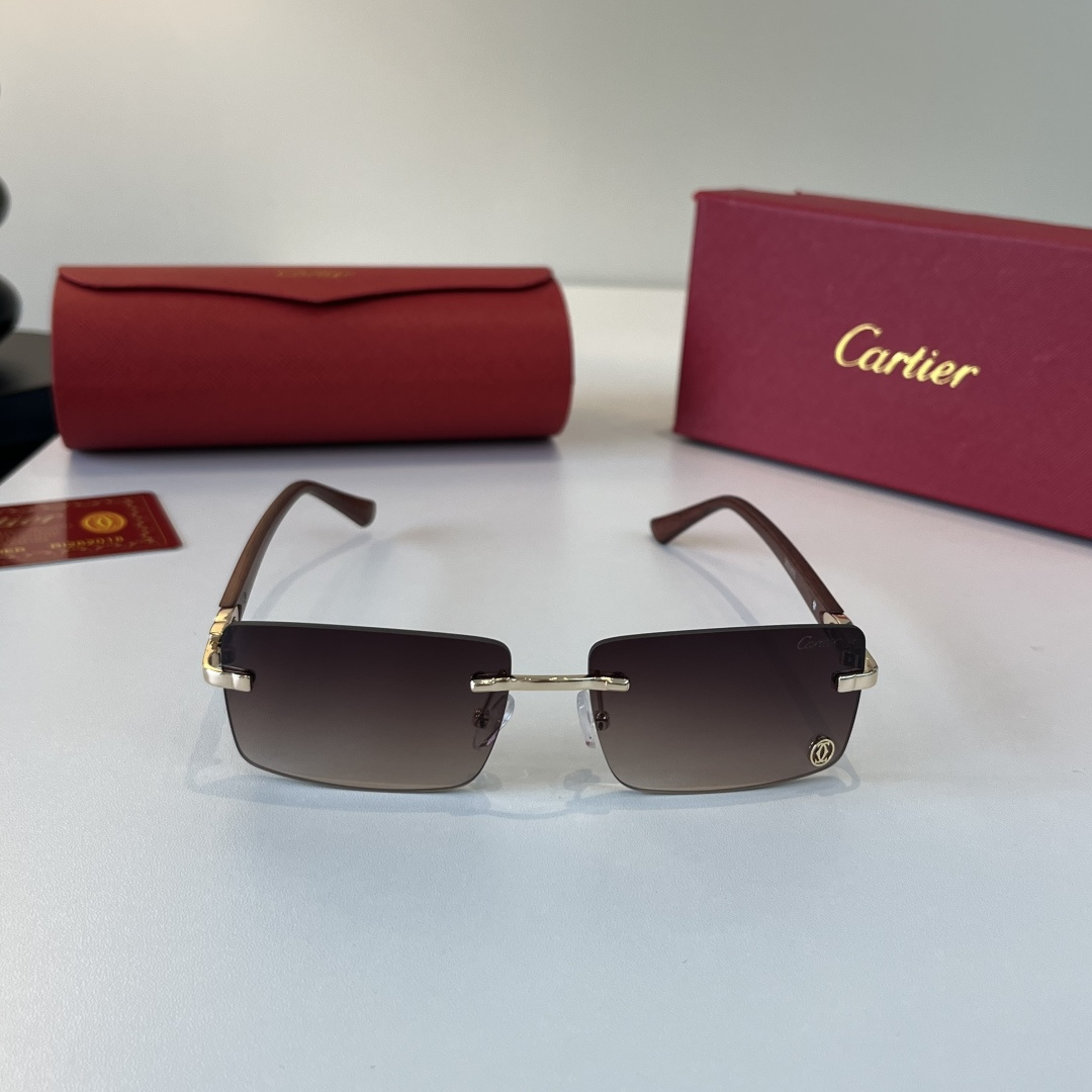 [TOP] Cartier Sunglasses - Brown - 711 Luxury