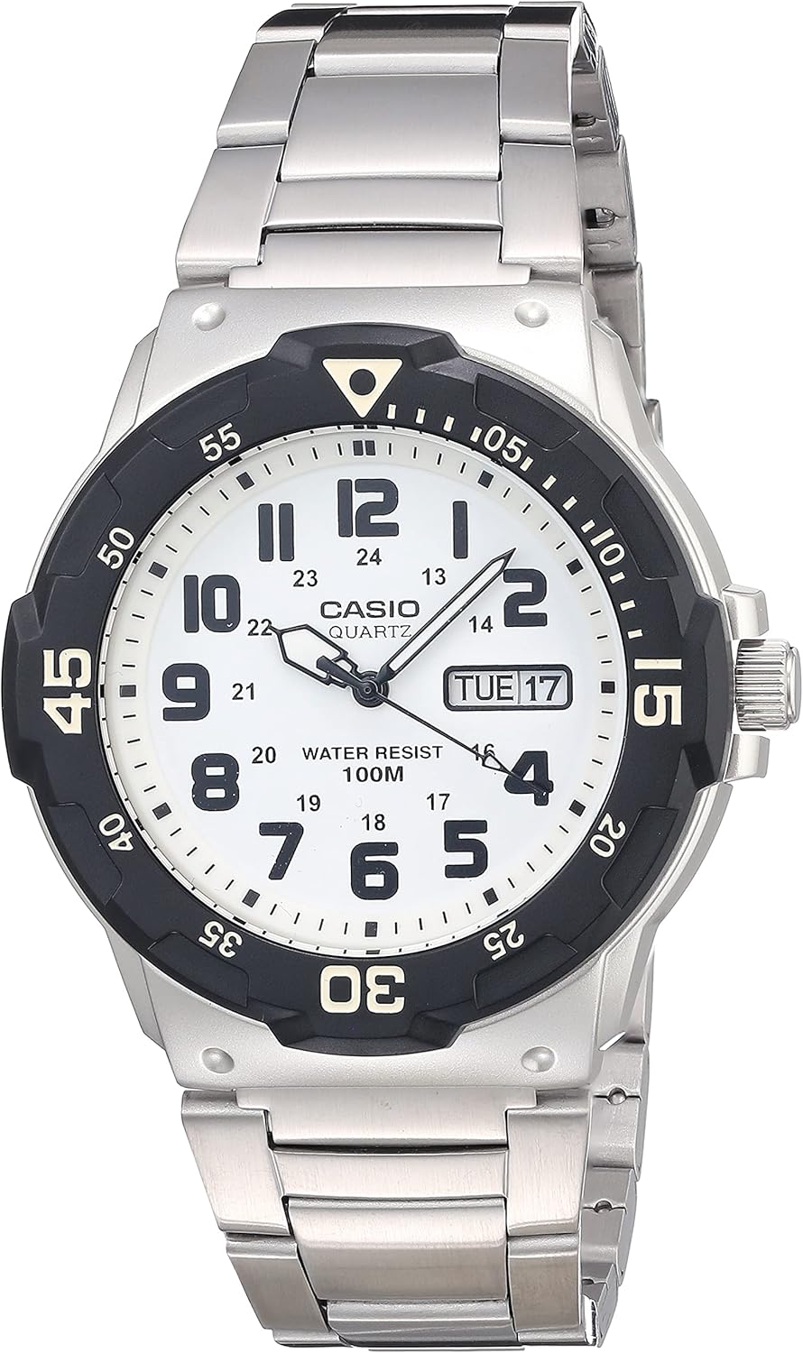 Casio MRW200H Series | Unisex Analog Watch | 100M WR | Stainless Steel Case | Resin Band | 2 Hand Analog (HR, Min, SEC) | Date Display | Screw Down Crown/Screw Down Caseback | 3 Year Battery
