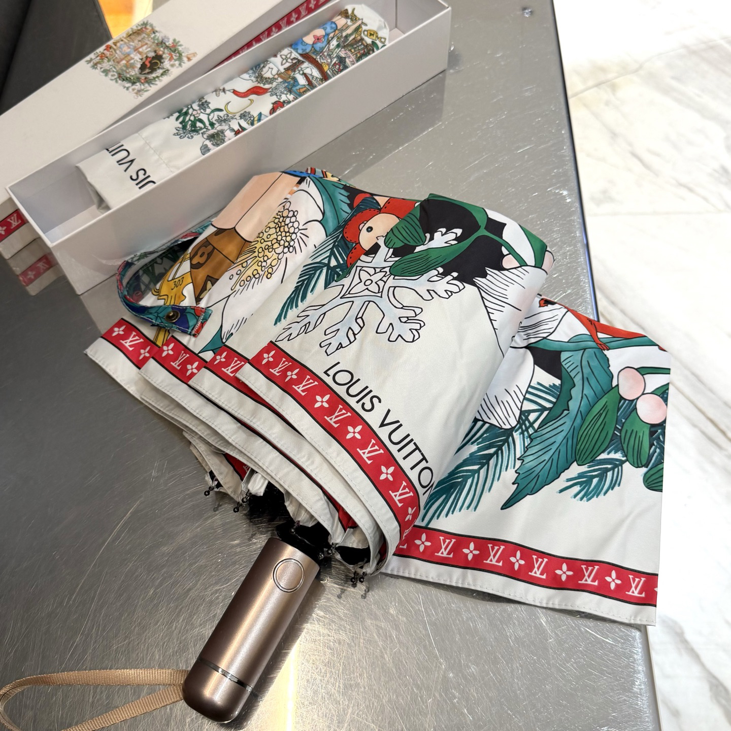[TOP] Louis Vuitton LV Umbrella - White - 711 Luxury