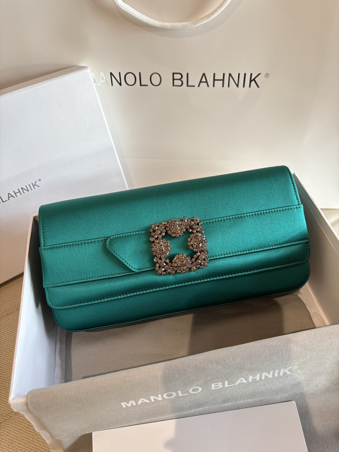 [TOP] MANOLO BLAHNIK Bag 12*24*3cm - Green - 711 Luxury