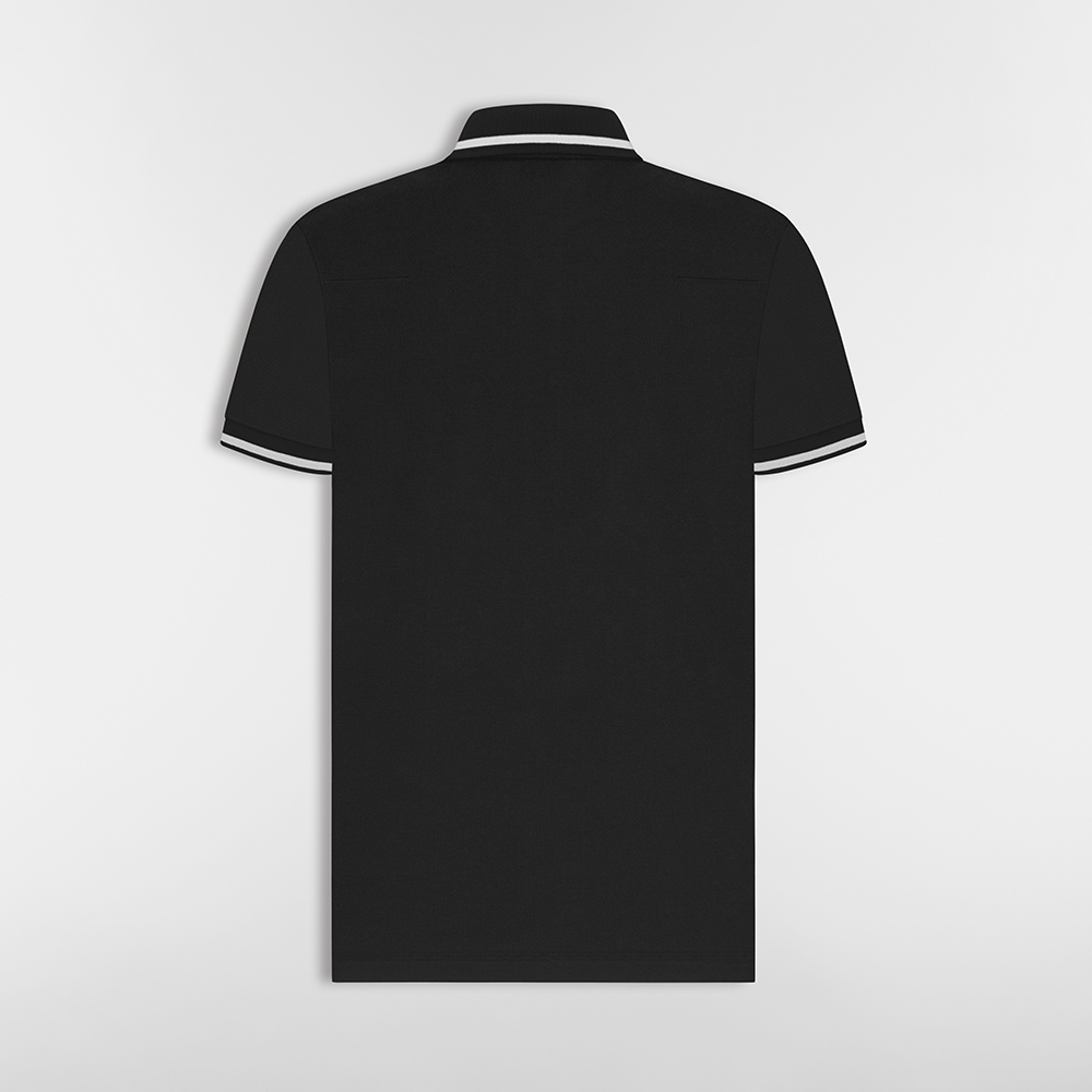 Dior black Clothing DIOR Polo Shirt with Bee Embroidery Black Cotton Piqué #389938 View 2 | Nigo Office