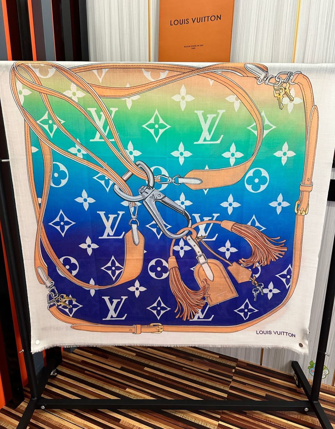 [TOP] Louis Vuitton LV Scarf - Blue and Green - 711 Luxury