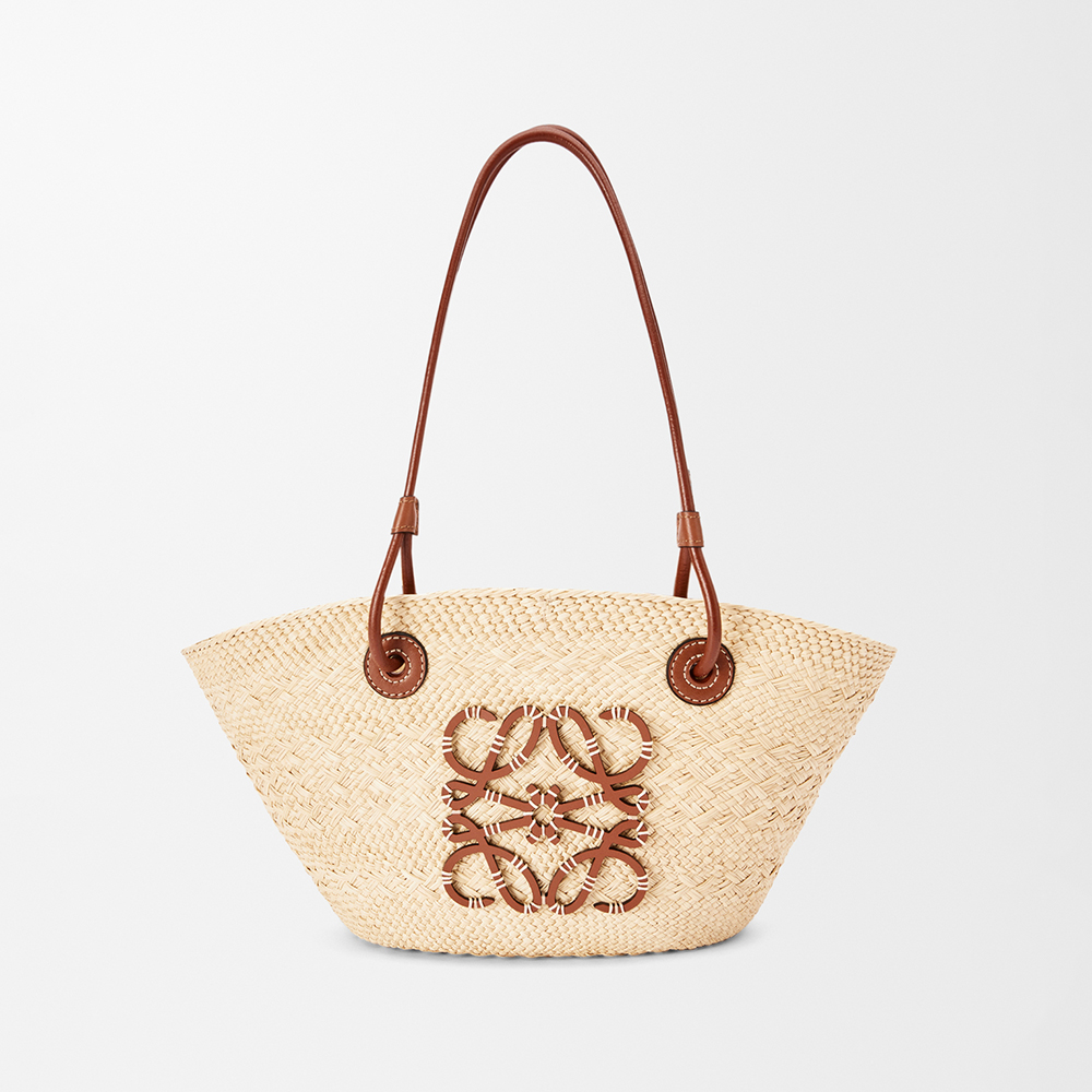 Loewe beige Bag Loewe Small Anagram Basket Bag in Iraca Palm and Calfskin Beige View 2 | Nigo Office