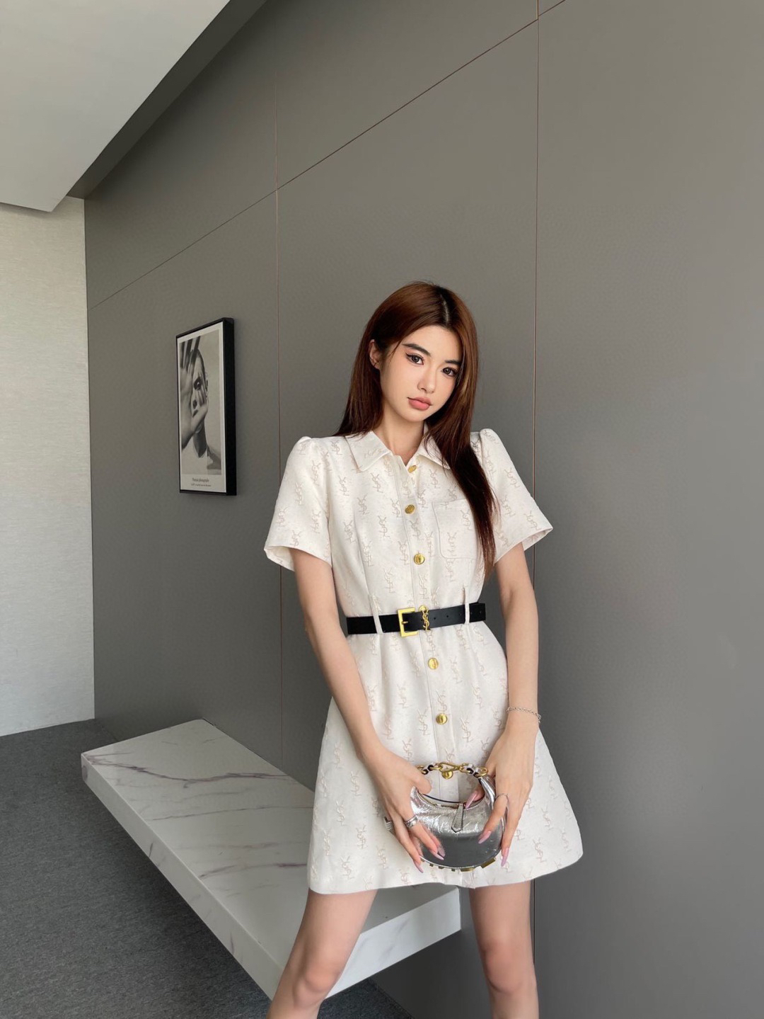 [TOP] Yves Saint Laurent YSL Dress - White