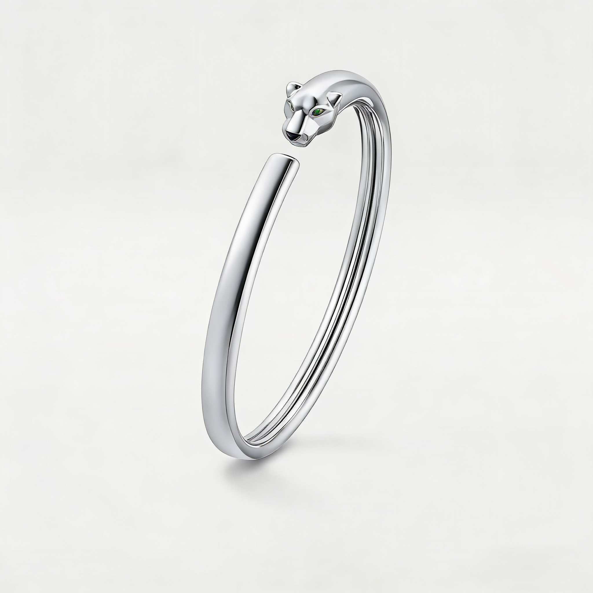 Carty Panther Pure Bracelet,White Gold, Onyx & Tsavorite