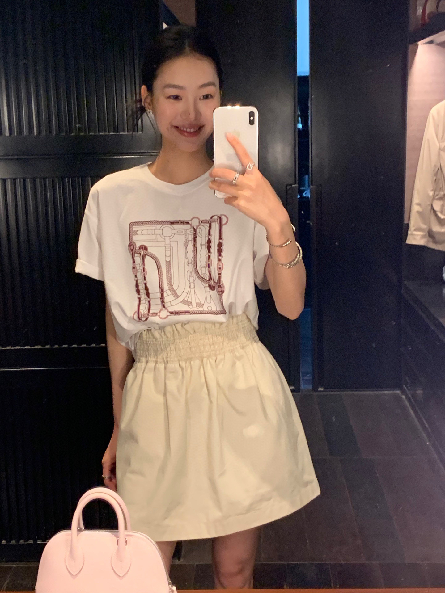 [TOP] HERMES Skirt - Beige
