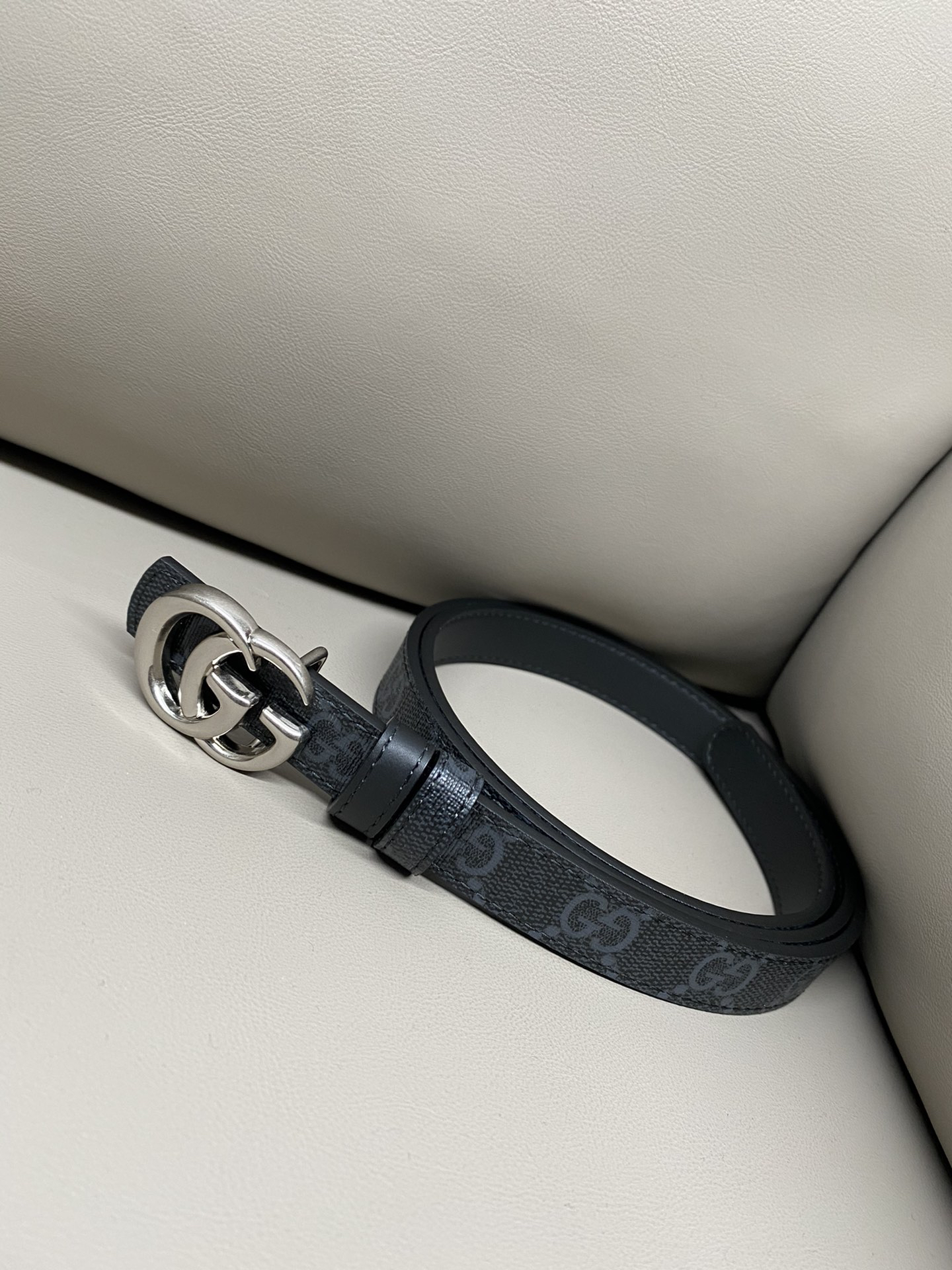 [TOP] GUCCI Marmont Belt 2 cm - Black - 711 Luxury