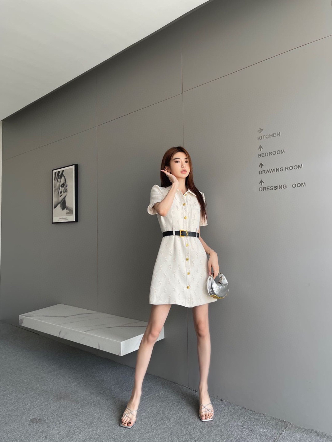 [TOP] Yves Saint Laurent YSL Dress - White