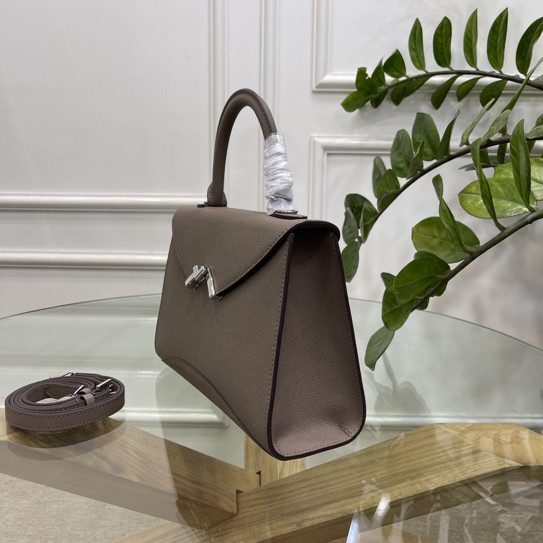 [TOP] MOYNAT Gabrielle Bag Cowhide 26x18x9cm - Dark Gray - 711 Luxury