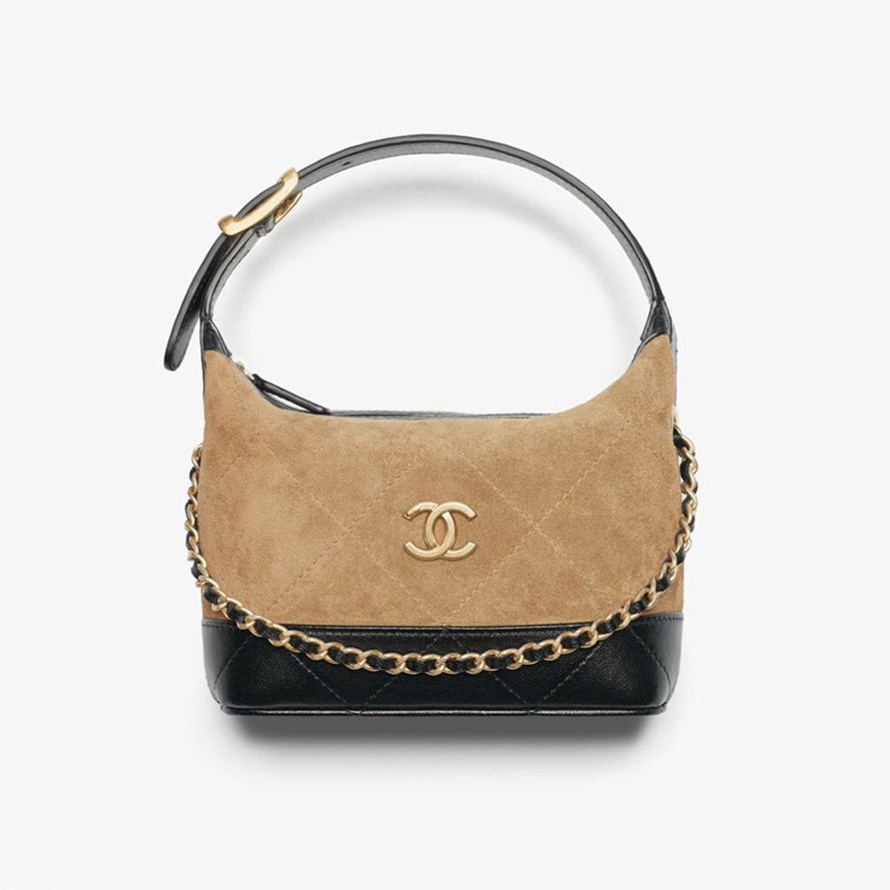 Chanel Suede Lambskin Colorblock Lunch Box Bag #379883