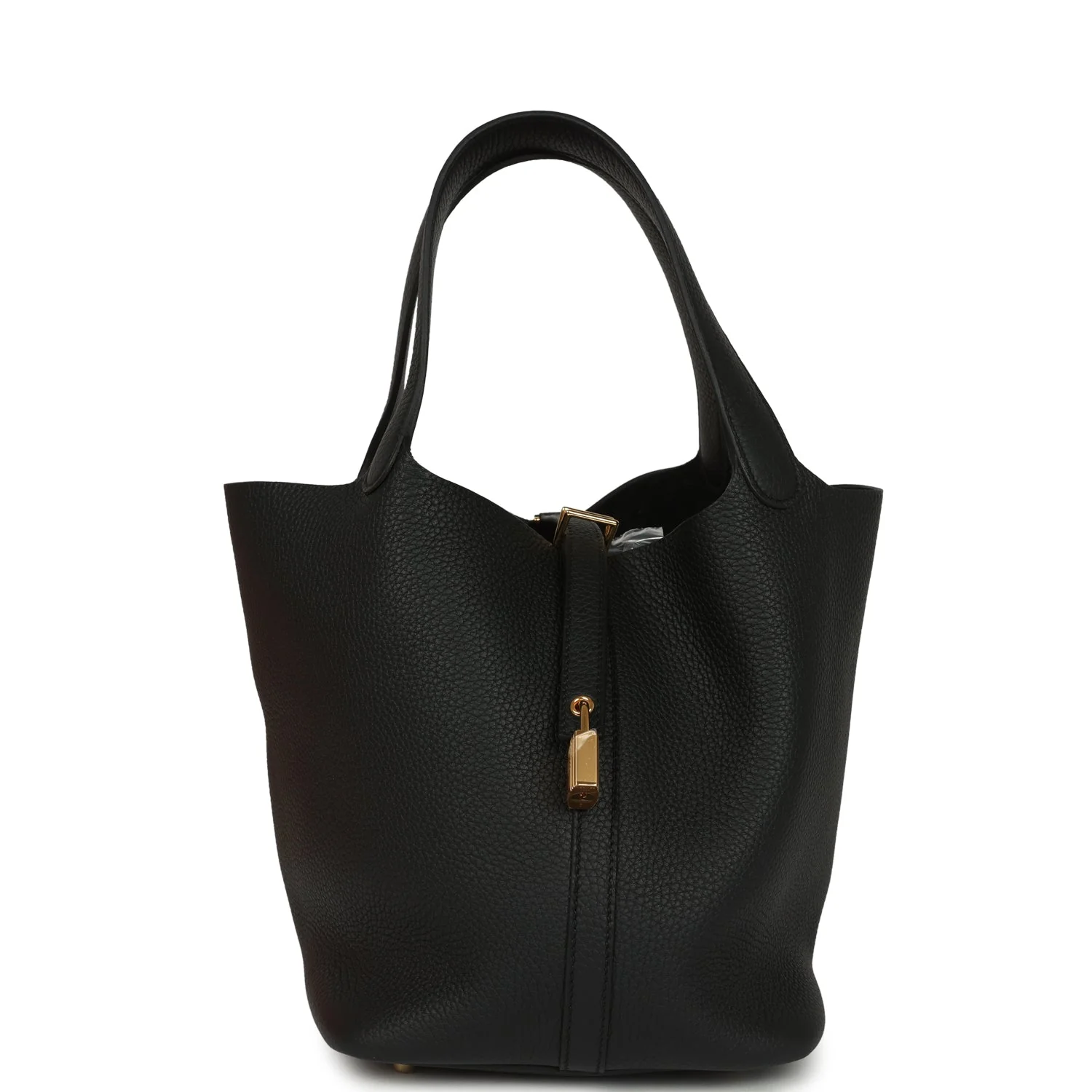 Hermes Picotin Lock  Black Clemence Gold Hardware