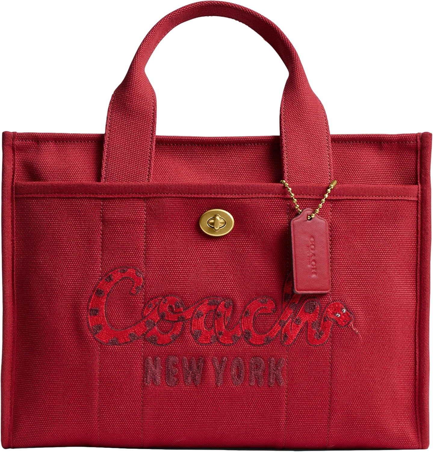 Coach Cargo Tote Bag with Bow Print
