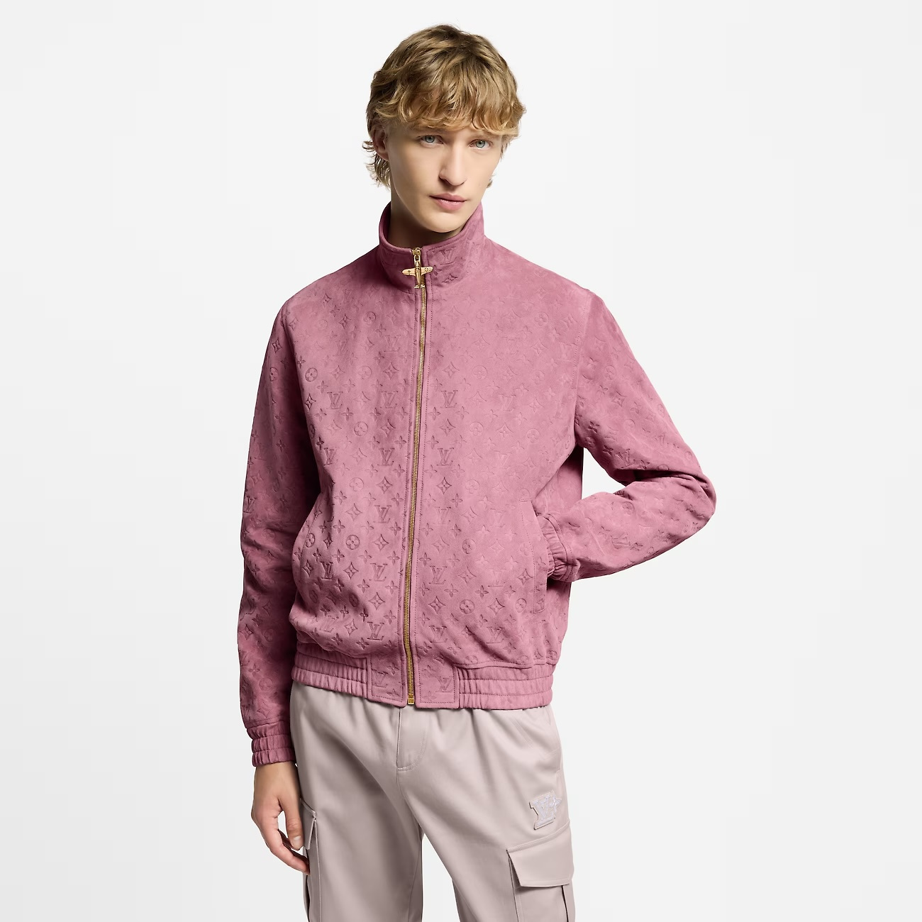 Louis Vuitton Monogram embossed sheepskin track jacket #324629