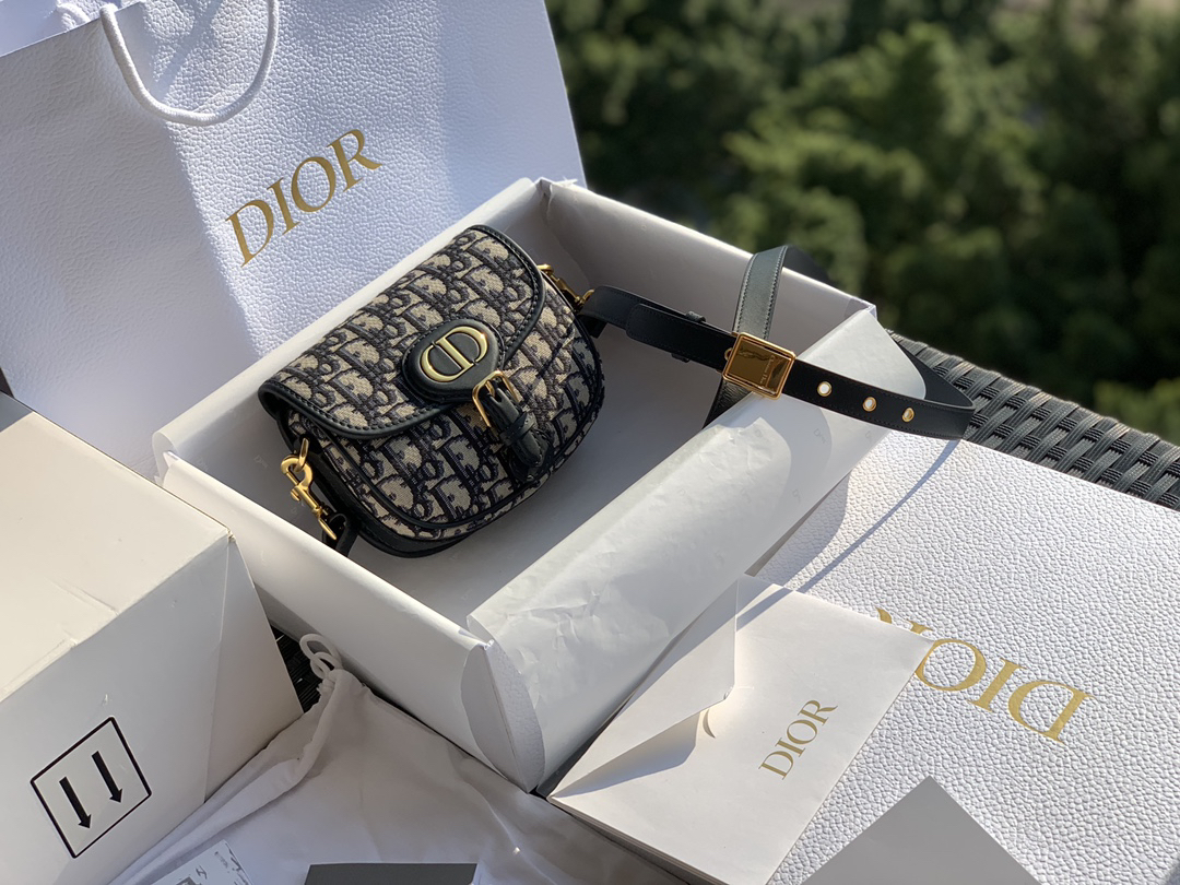 [TOP] Christian Dior Bobby Bag 18x14x5cm - Navy Blue - 711 Luxury
