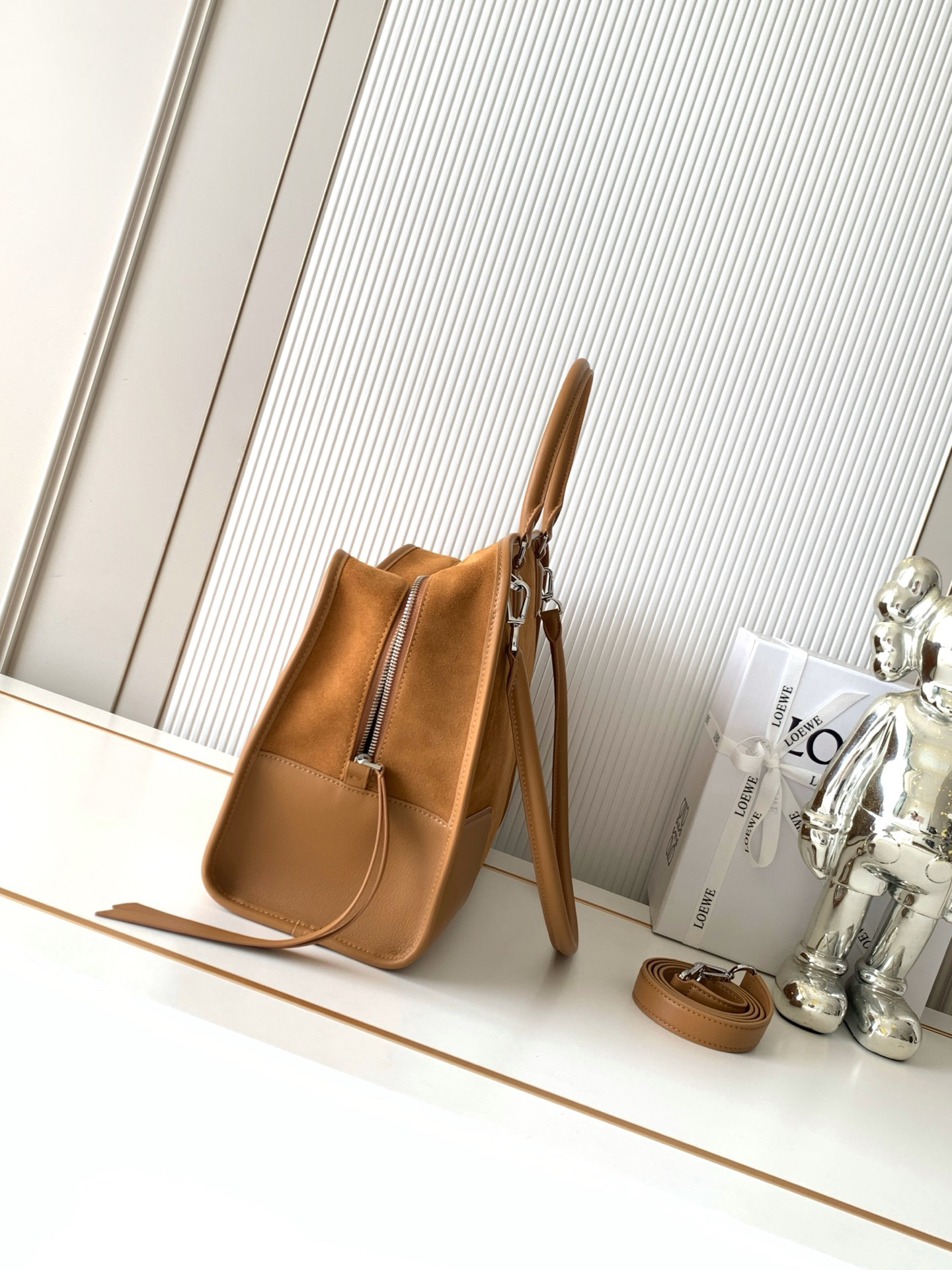 [TOP] LOEWE Amazona 180 Suede Bag 34.5*27*14 CM - Yellowish Brown - 711 Luxury