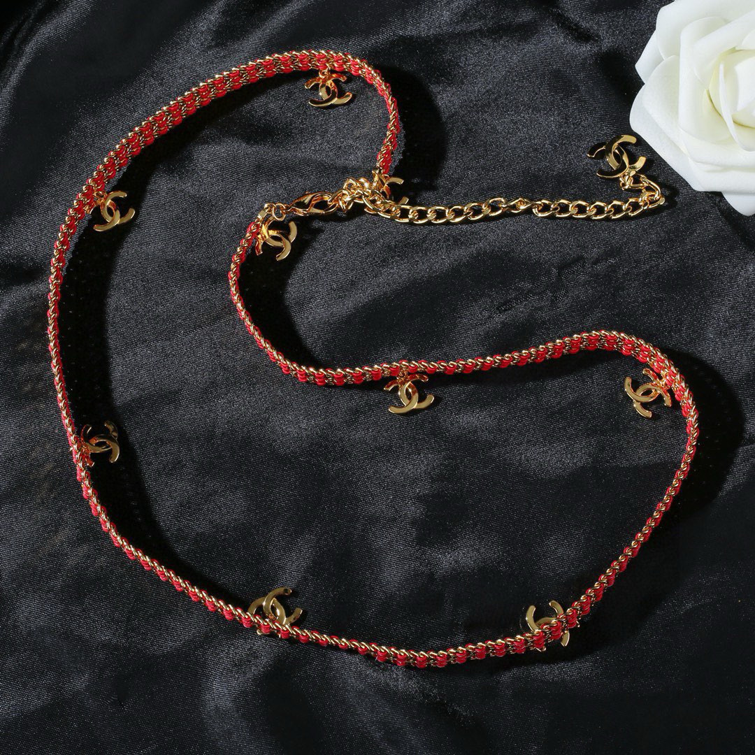 [TOP] CHANEL Waist Chain - Red