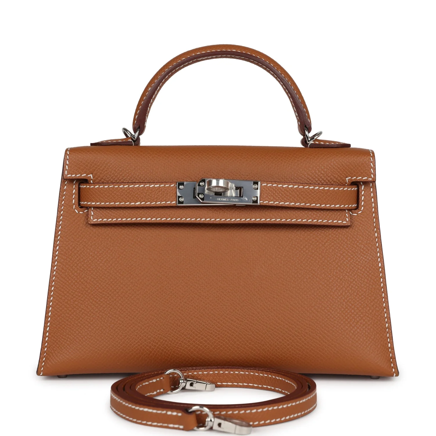 Hermes Kelly Sellier  Gold Epsom Palladium Hardware