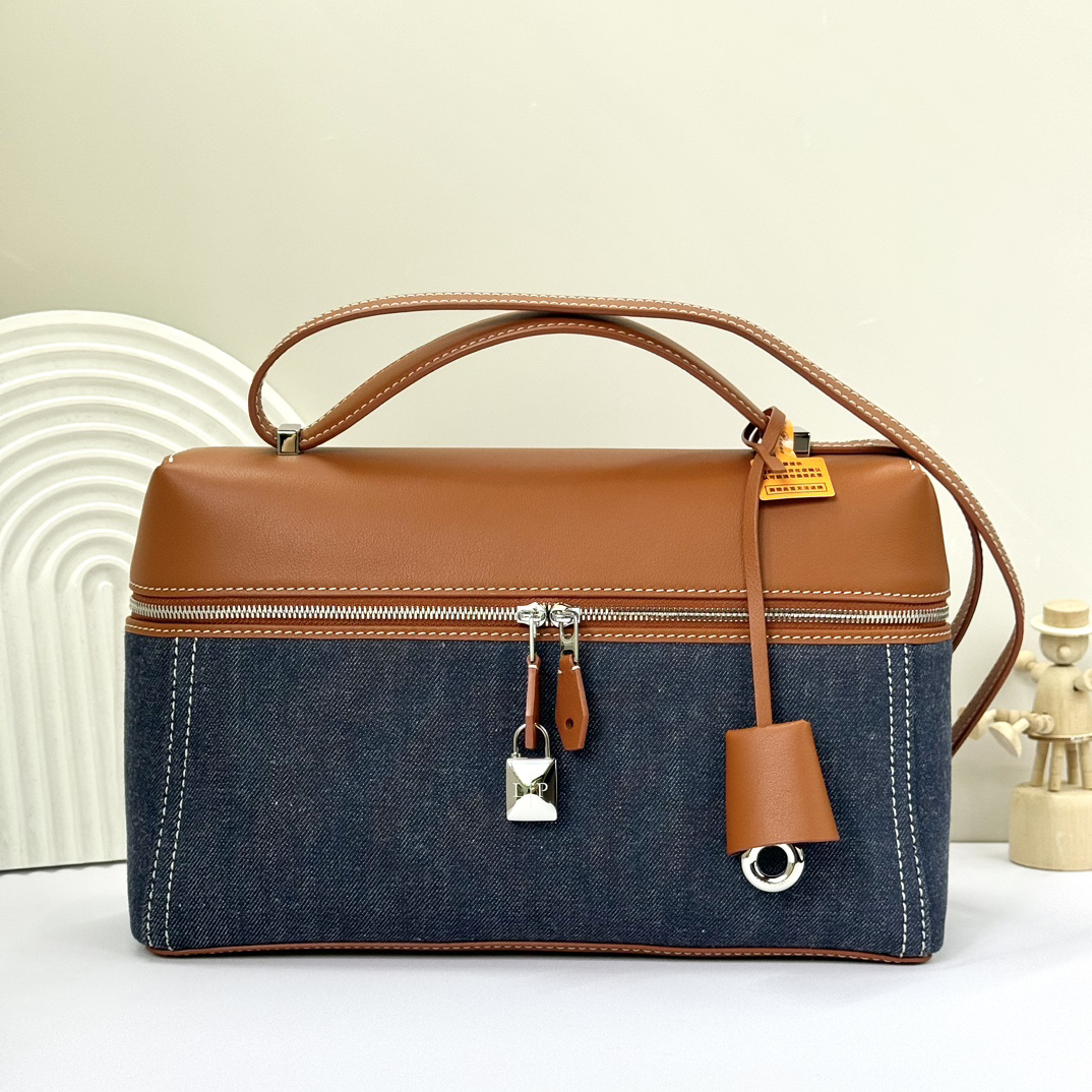 [TOP] Loro Piana Extra Bag L27 Bag 27 x 16 x 10 cm - Blue - 711 Luxury