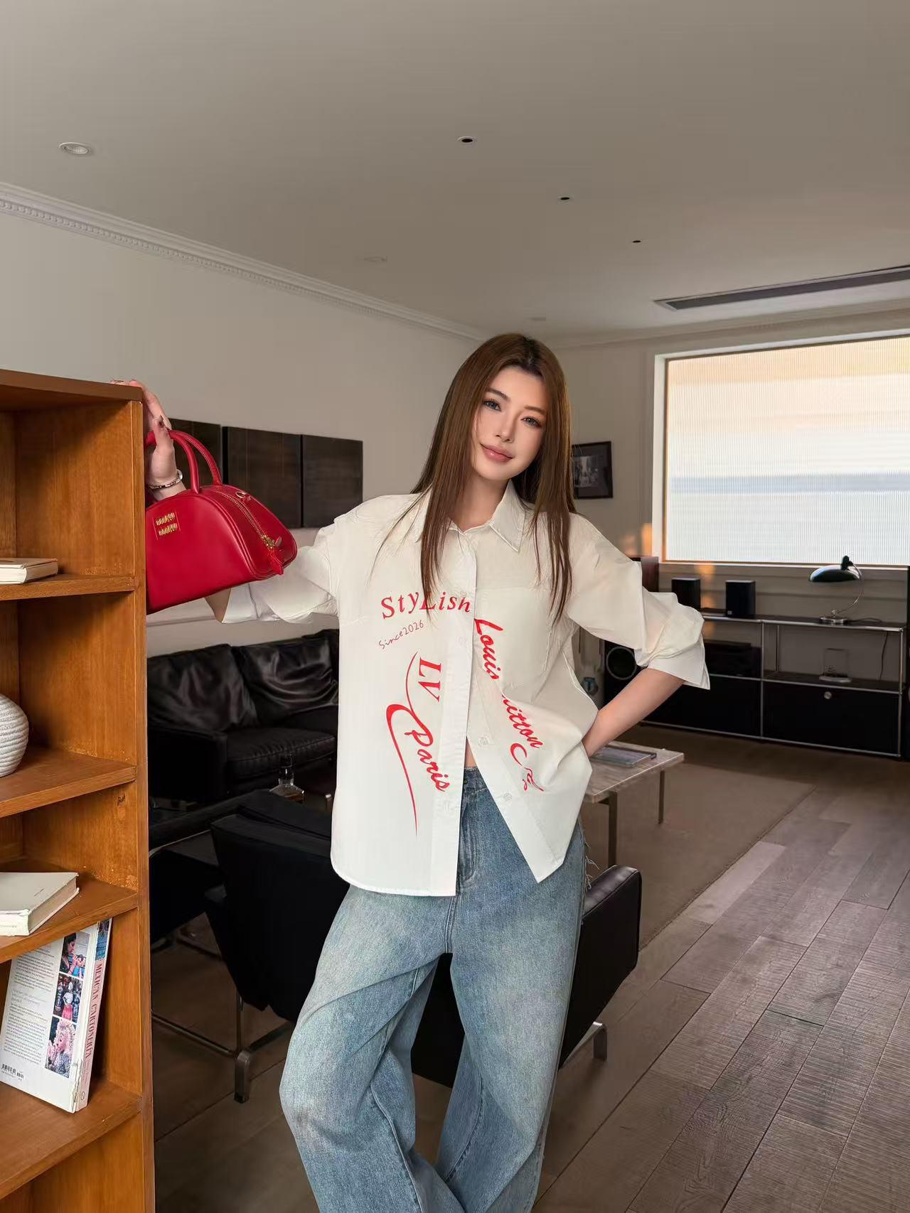 [TOP] Louis Vuitton LV Shirt - White