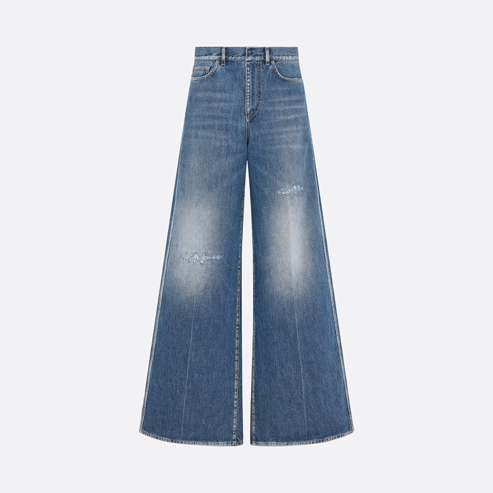 Dior blue Clothing DIOR Flared Jeans Blue Stonewashed Cotton Denim #378865 View 2 | Nigo Office