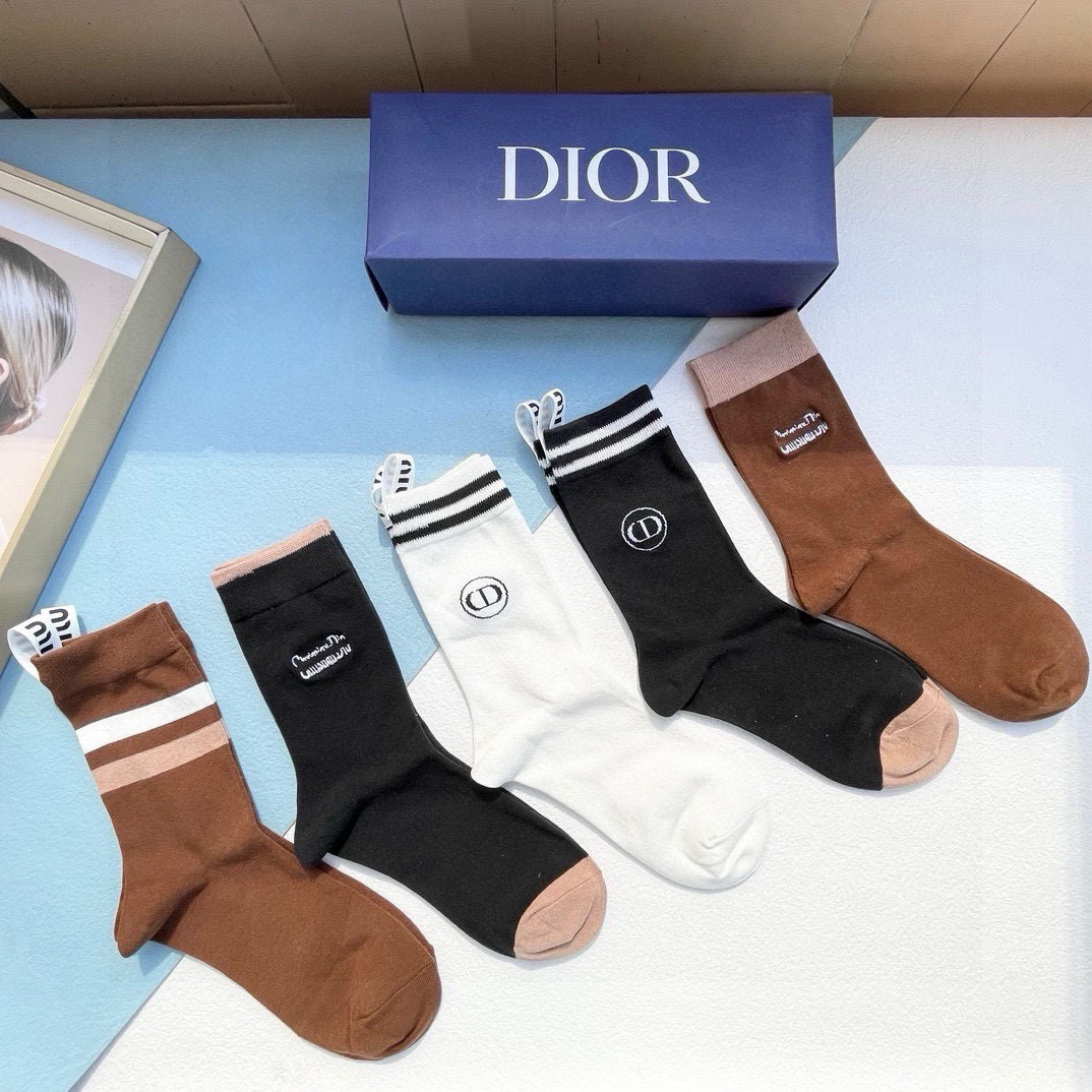 [TOP] Christian Dior Socks - 5 Pieces as a Set - 711 Luxury