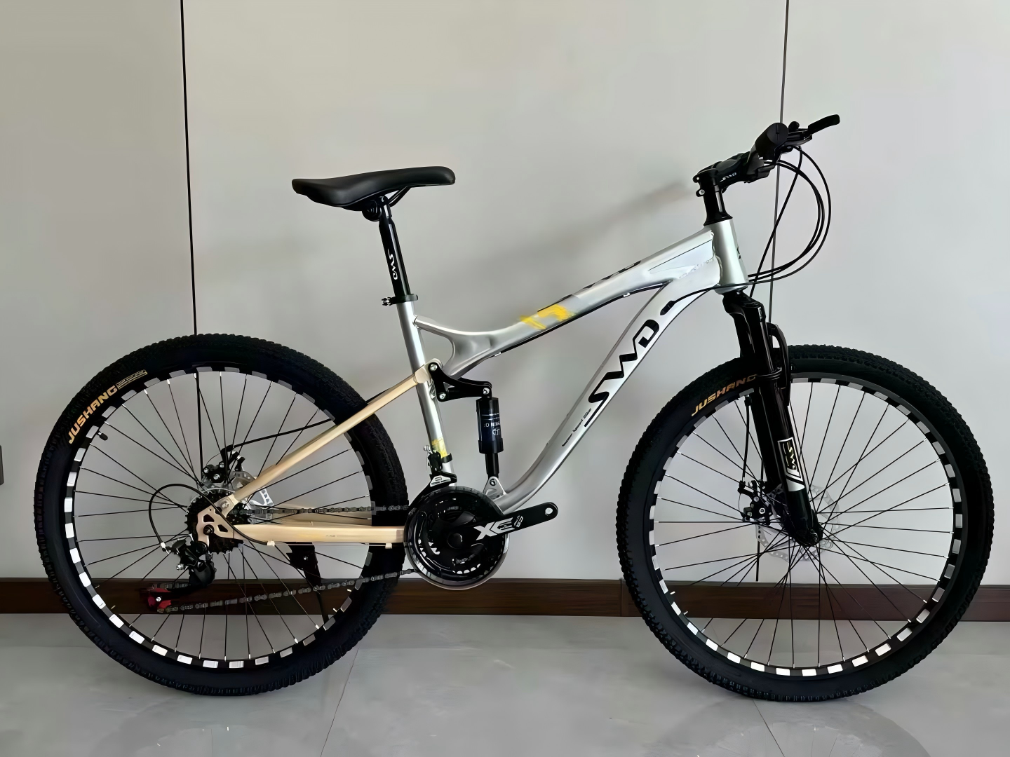 24/26-Inch Carbon Steel Full Suspension Mountain Bike – Dual Shock Absorber MTB for Men