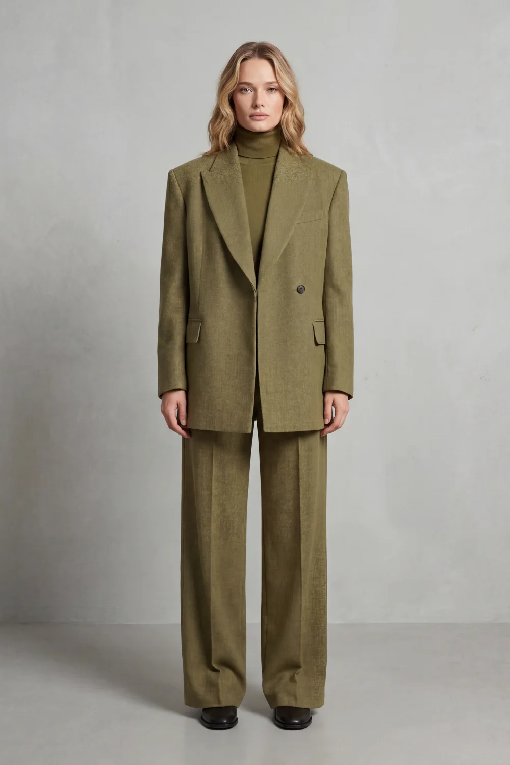 Brenda – Timeless Tailored Set – Structured Blazer & Wide-Leg Trouser