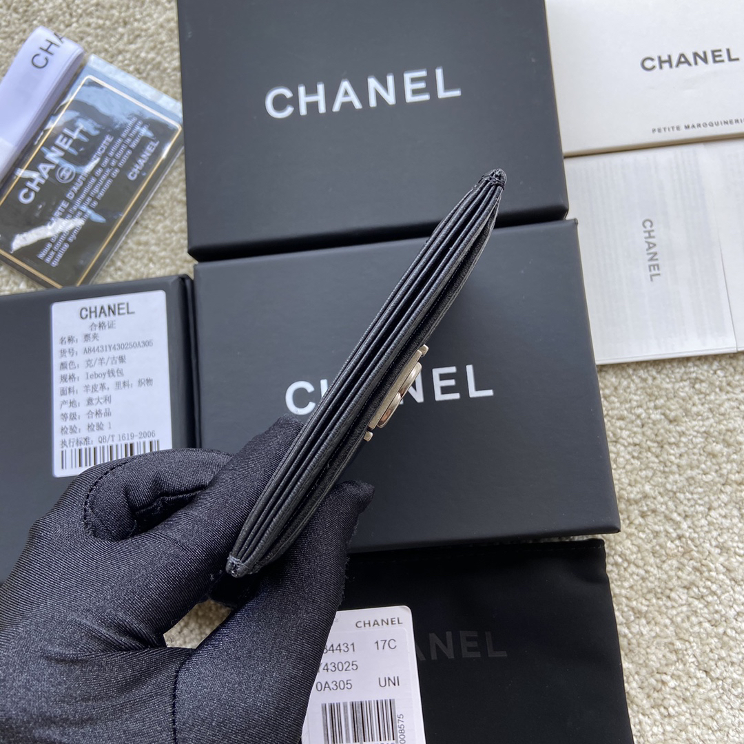 [TOP] CHANEL Leboy Cardholder - Black - SHW - 711 Luxury