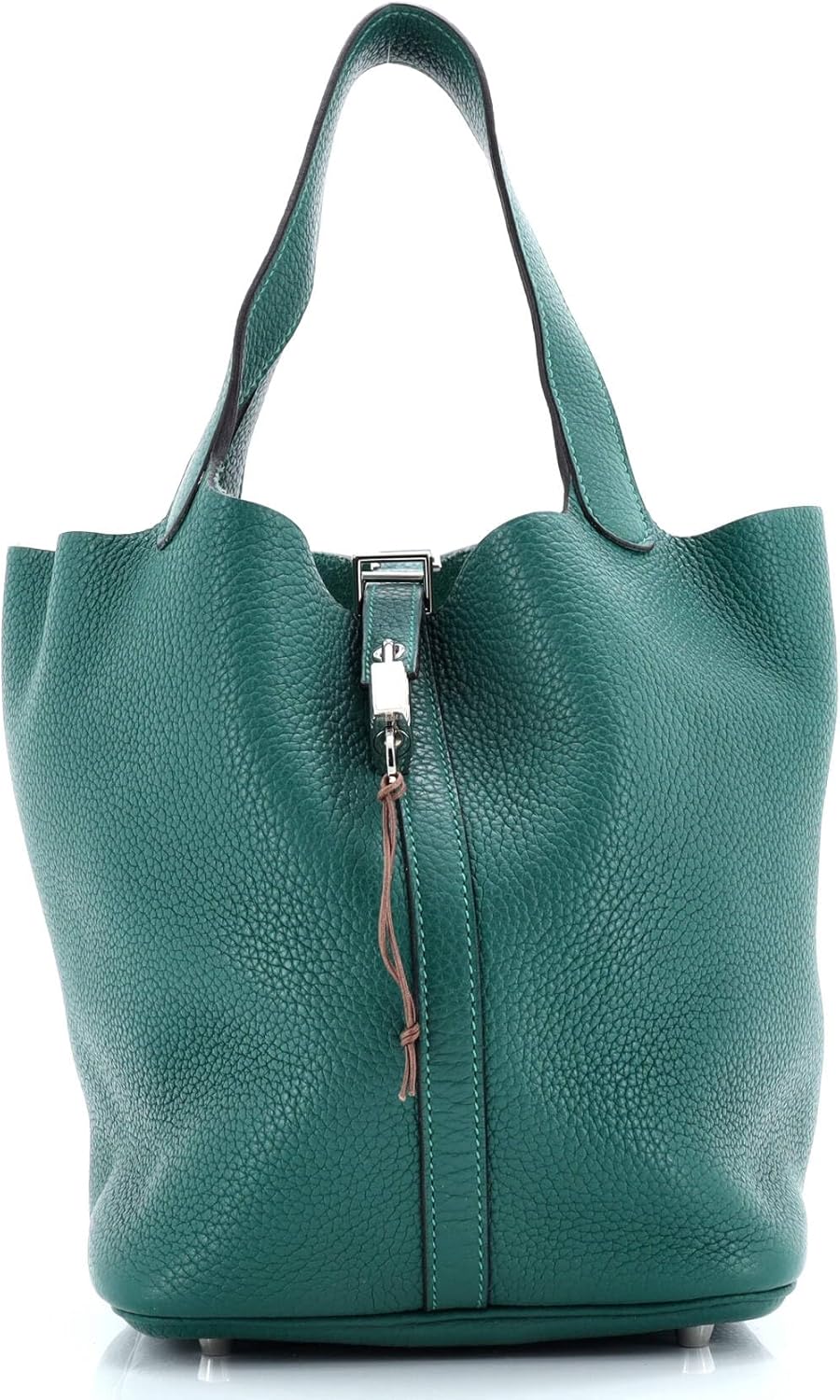 Hermès, Pre-Loved Picotin Lock Bag Clemence MM, Malachite