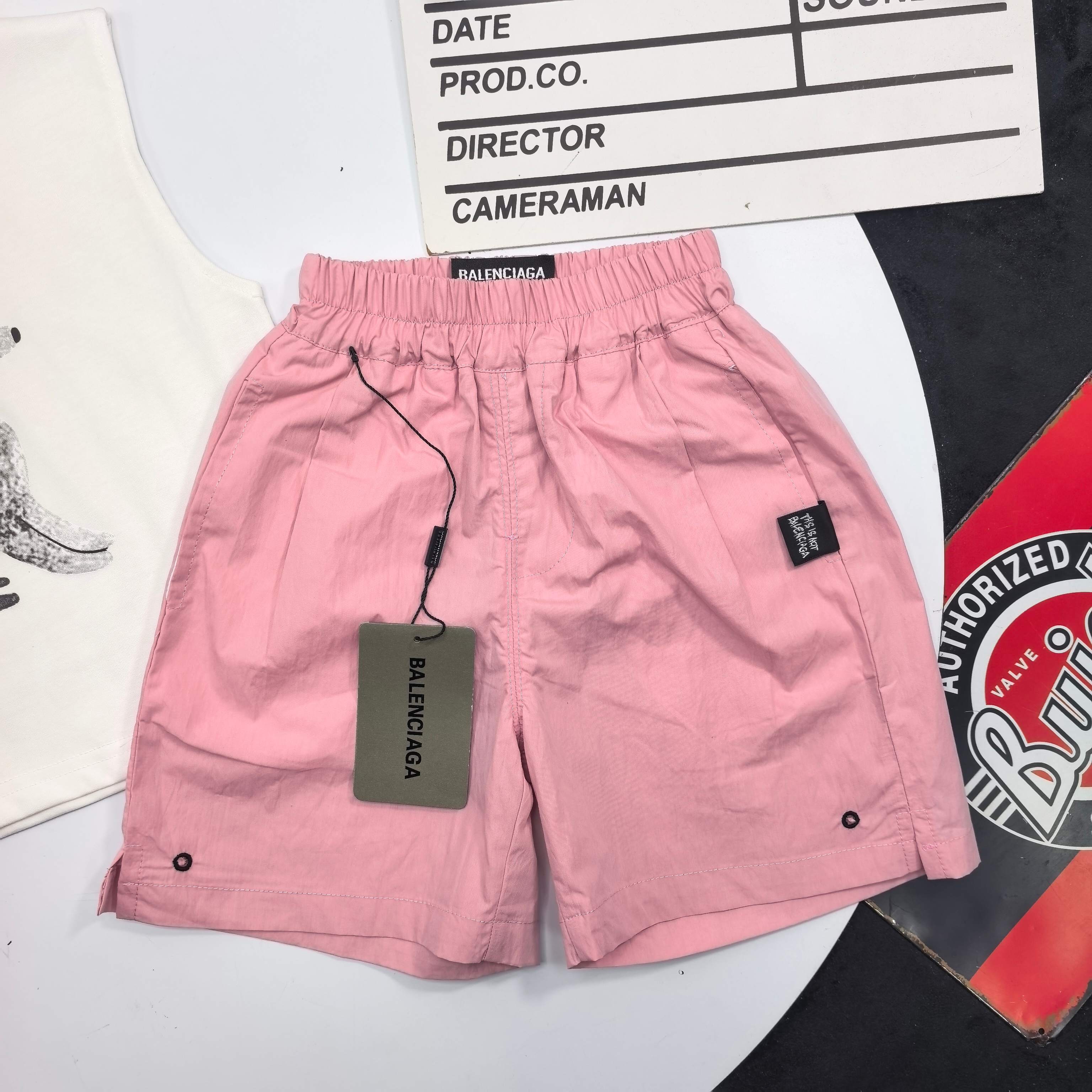 Balenciaga Unisex Kids Cartoon Dog Print Sleeveless Tank Top & Elastic Waist Casual Shorts 2 Piece Outfit Boys Girls Sizes 90-150
