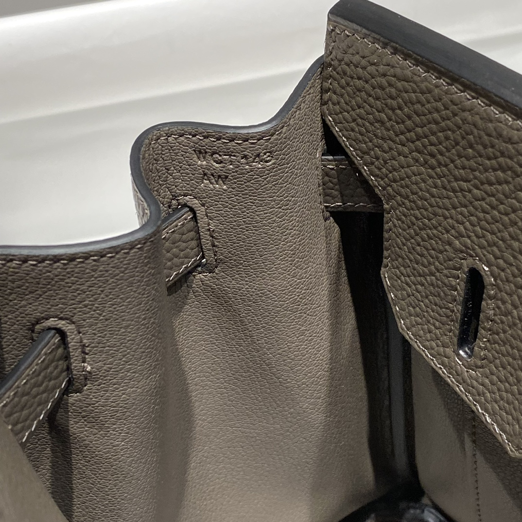 [TOP] HERMES Birkin Togo Leather 30cm - Etain & SHW