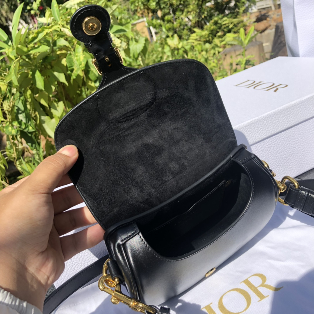 [TOP] Christian Dior Bobby Bag Calfskin 18x14x5cm - Black