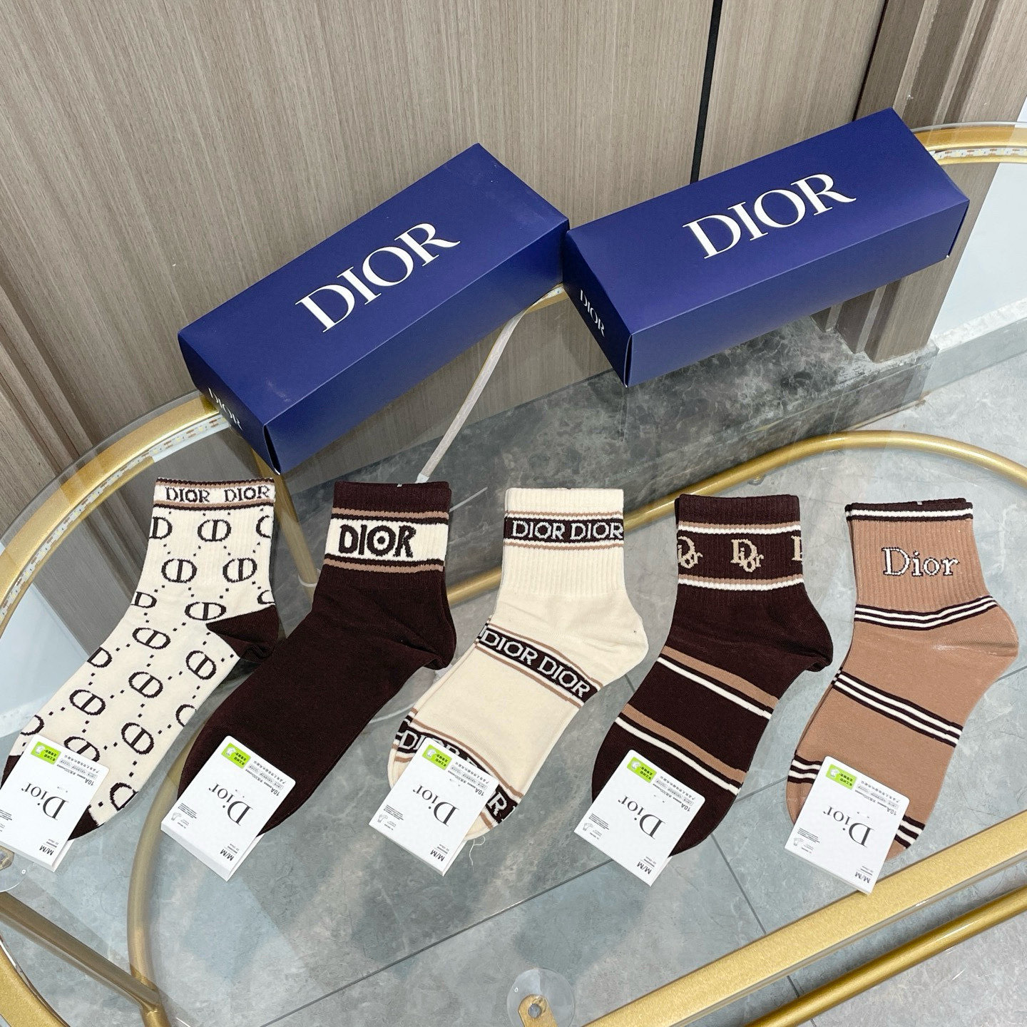 [Top] Christian Dior Socks - 5 Pieces as a Set