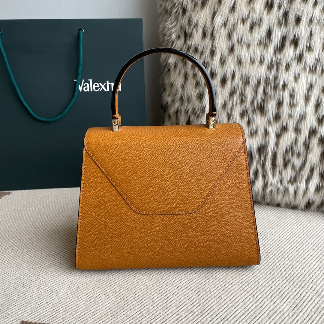 [TOP] VALEXTRA lside Bag 22x16.5x12cm - Caramel - 711 Luxury