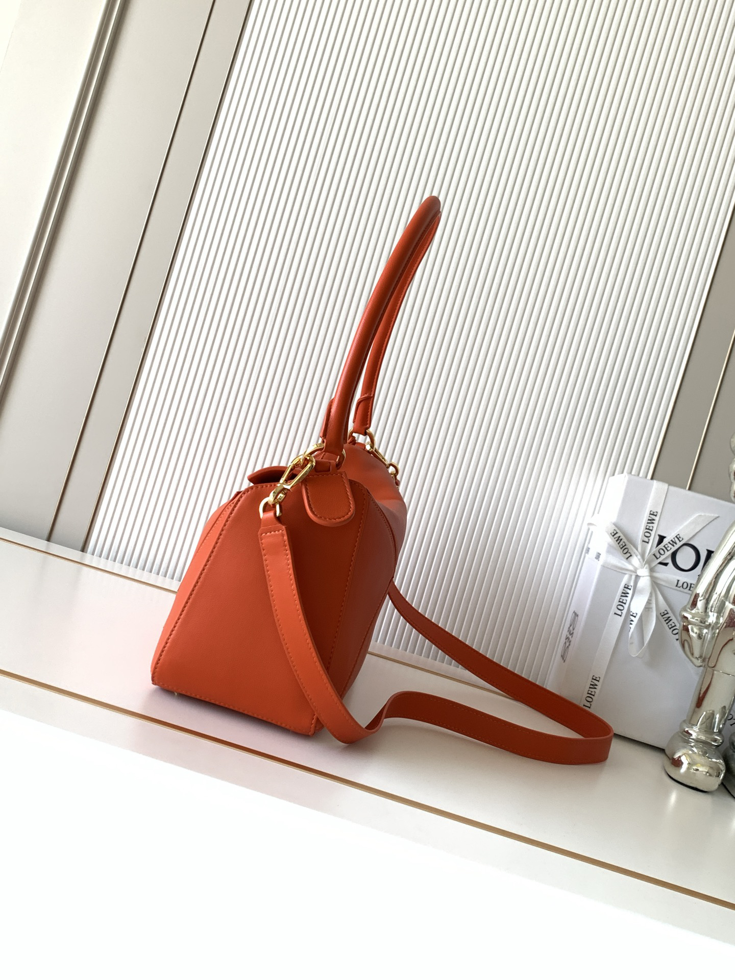 [TOP] LOEWE Featherlight Puzzle Bag 29*19.5*12 CM - Orange - 711 Luxury