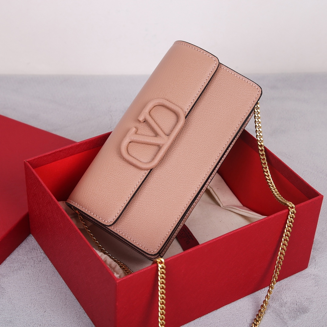 [TOP] VALENTINO Garavani VLogo Signature Bag 20 x 10.5 x 4 cm - Pink - 711 Luxury