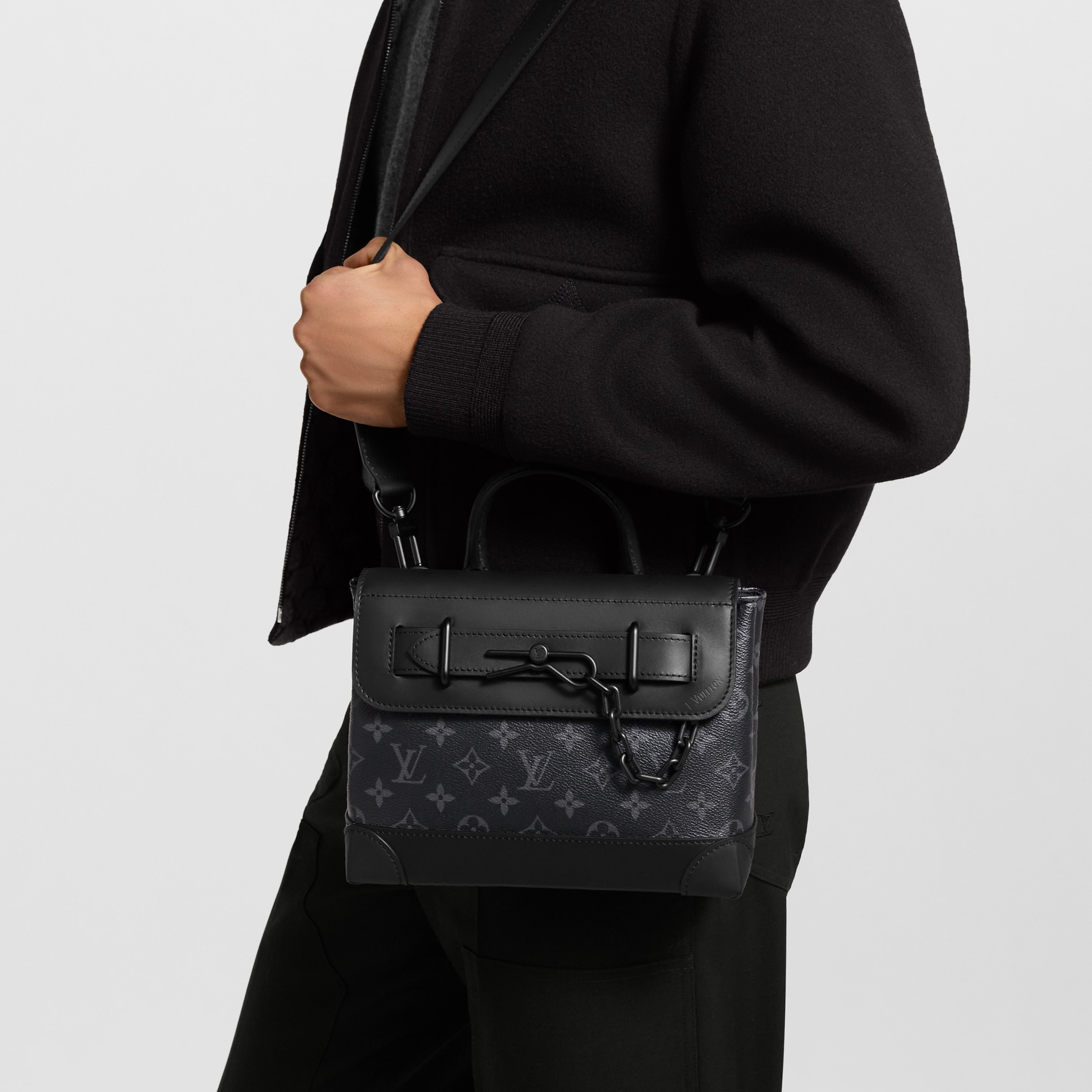 Louis Vuitton Bag LOUIS VUITTON Steamer PM Monogram Eclipse Men Bags M46953 #388345 View 2 | Nigo Office