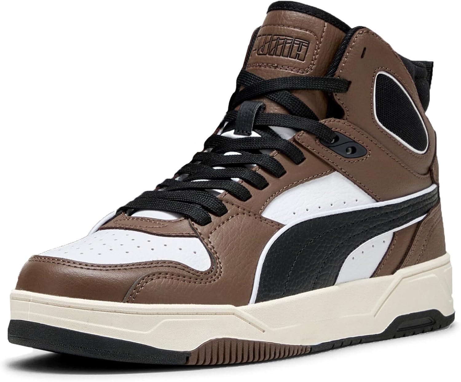 PUMA Mens Rebound Break Mid Lace Up Sneakers Shoes Casual - Grey