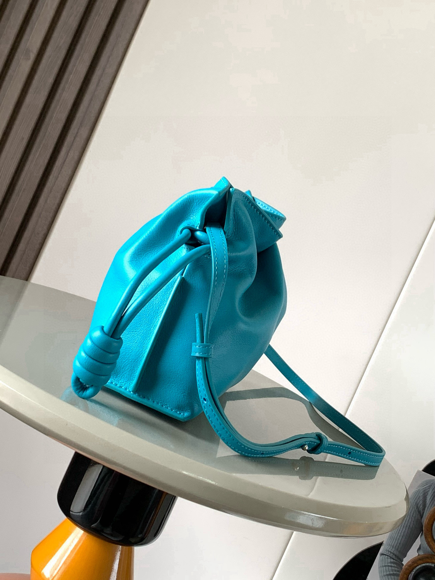 [TOP] LOEWE Flamenco Bag Cowhide Leather 23x18x9cm - Blue