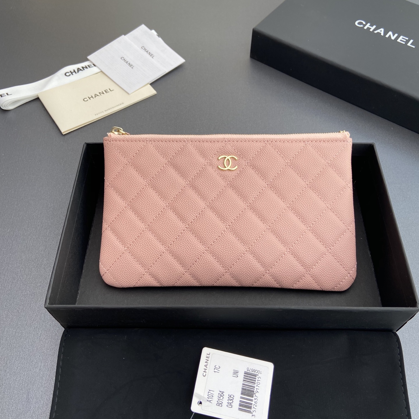 [TOP] CHANEL Caviar Wallet 20cm - Pink - GHW - 711 Luxury