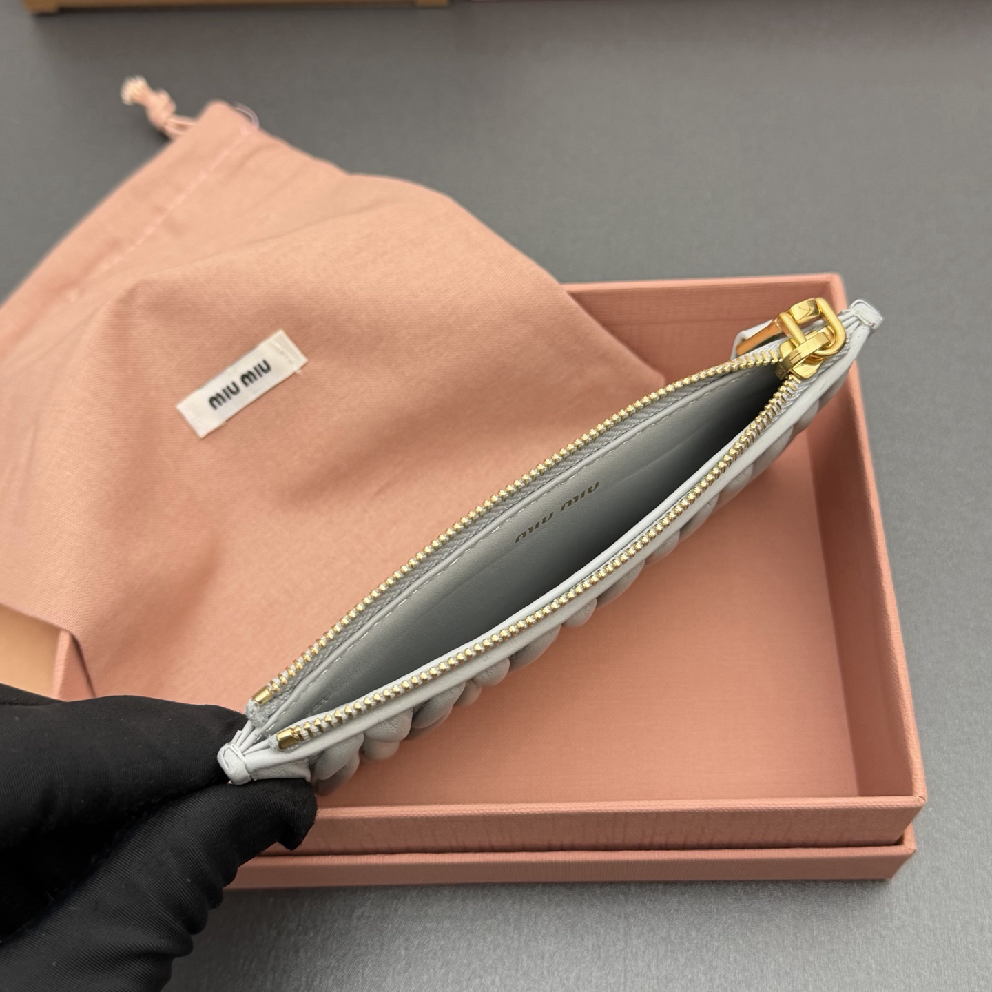 [TOP] Miu Miu  Wallet 15 x 8 cm - Grey