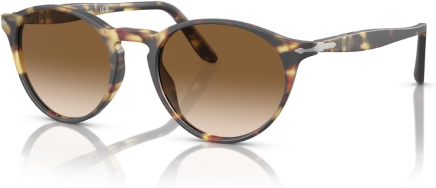 Persol PO3092SM Round Sunglasses for Men +BUNDLE with ACCESSORY EYEWEAR KIT