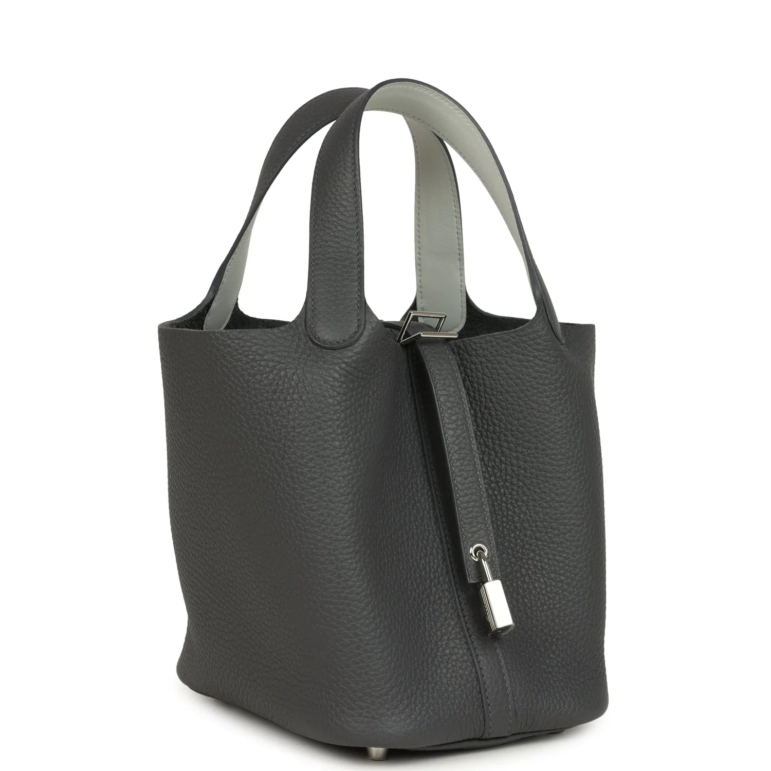 Hermes Picotin Lock  Eclat Ardoise Clemence and Gris Pantin Swift Palladium Hardware