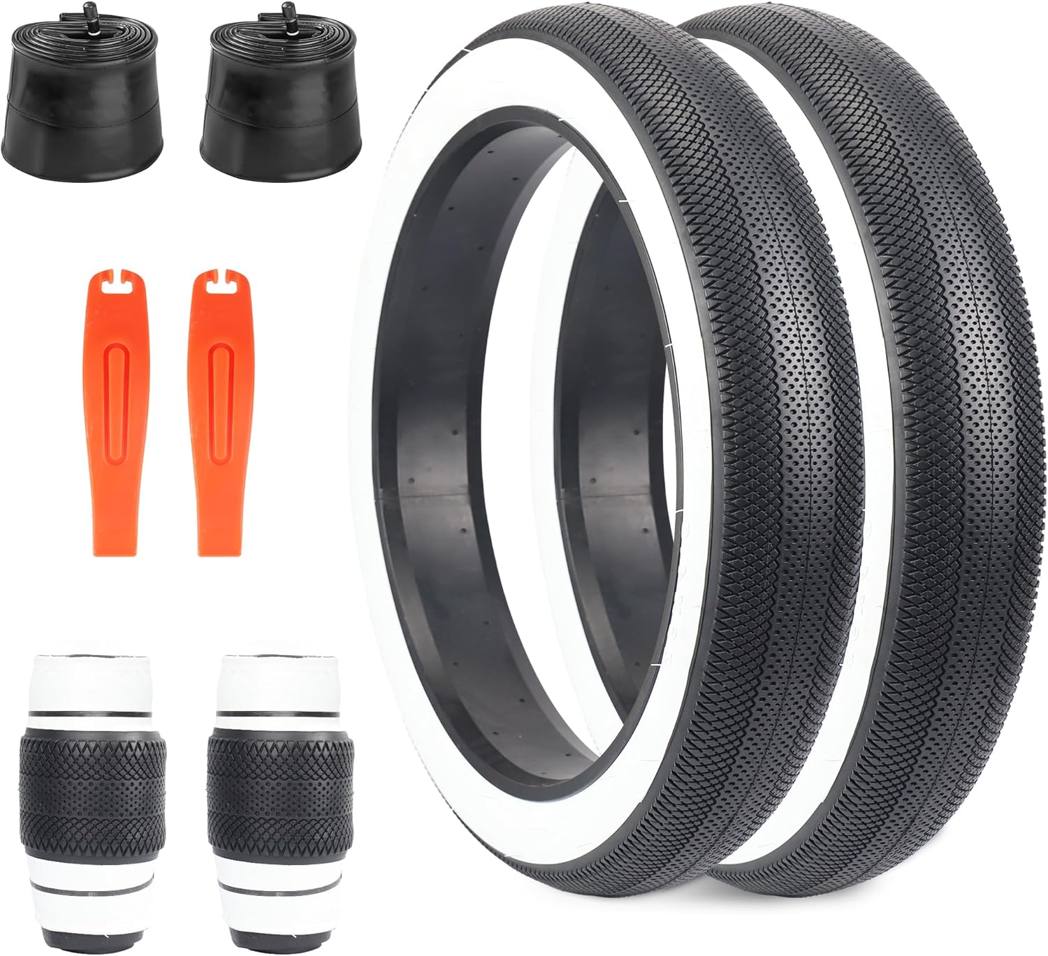 fat bike tire bundle with tubeless valves sealant and repair tools
