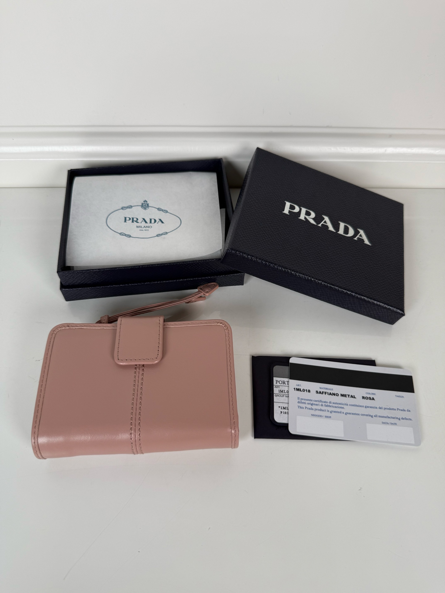 [TOP] PRADA Short Wallet 12 x 8cm - Pink - 711 Luxury