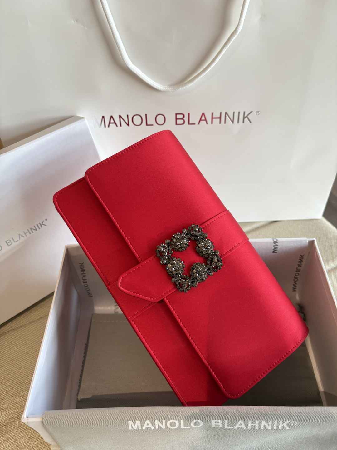 [TOP] MANOLO BLAHNIK Bag 12*24*6cm - Red - 711 Luxury
