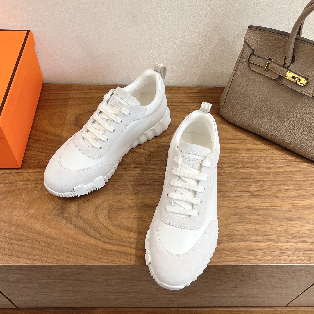 [TOP] HERMES Men's/Women's Casual Shoes - White - 711 Luxury