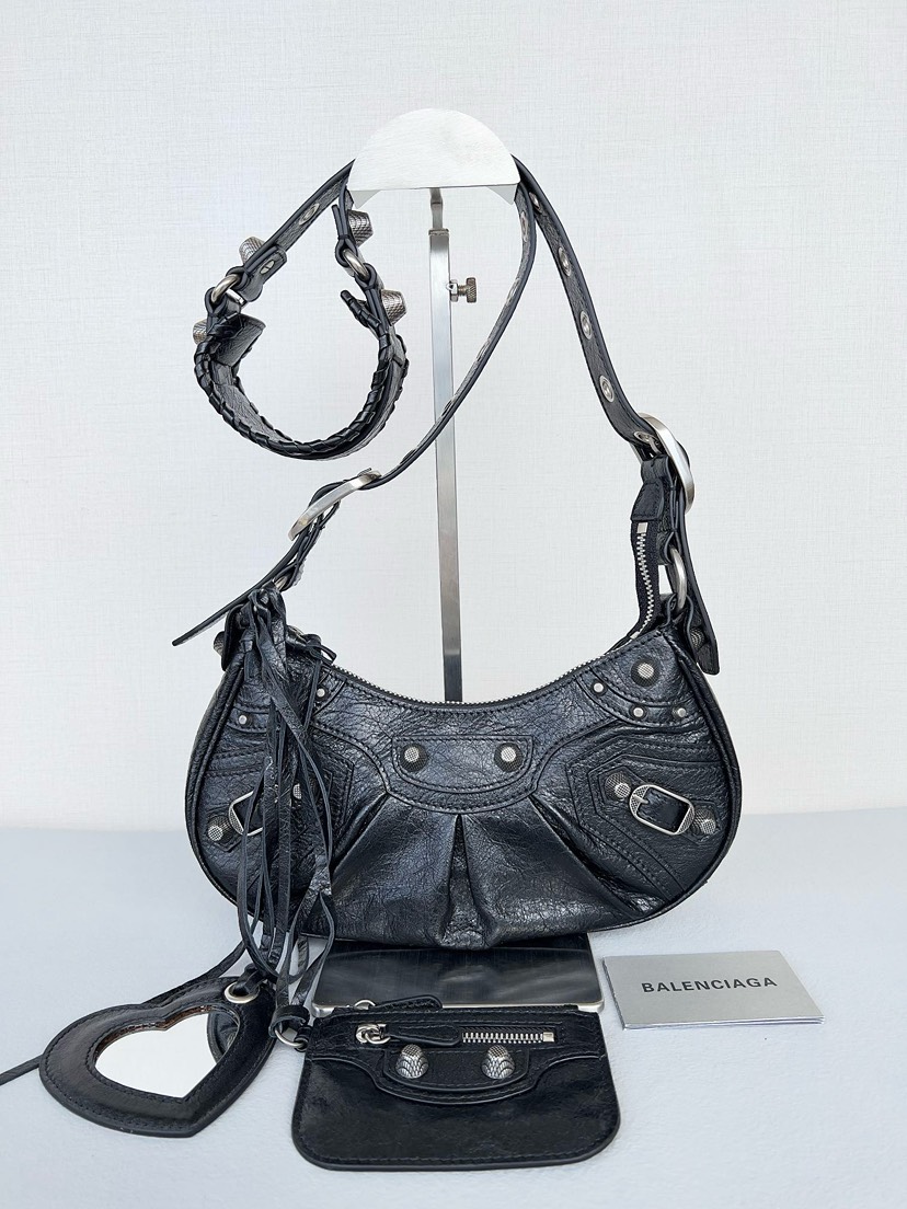 [TOP] BALENCIAGA Le Cagole Bag 26x17x7cm - Black - 711 Luxury