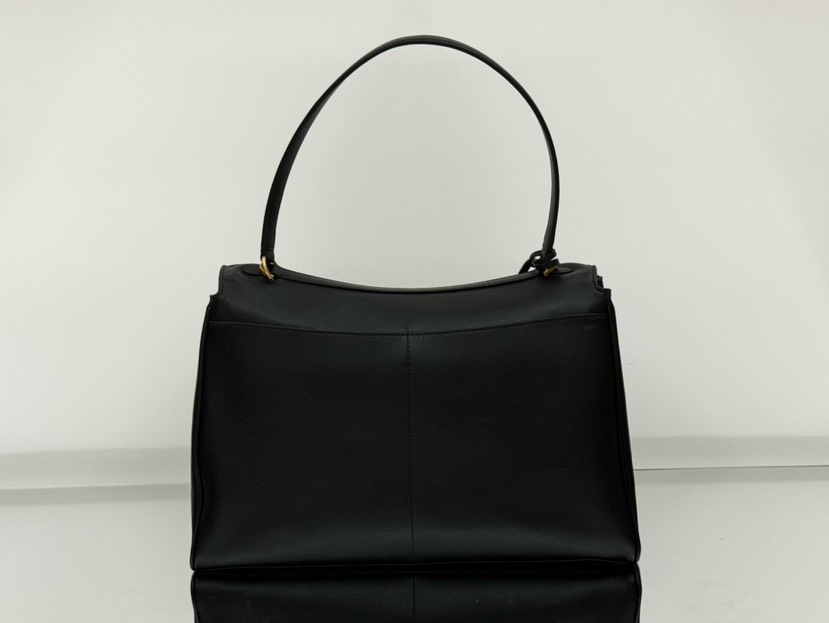 [TOP] BALENCIAGA Rodeo Bag 40x30x13cm - Black & GHW