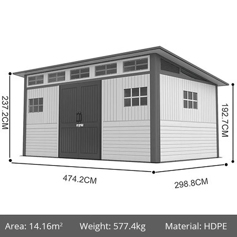 COLONIAL PLASTIC STORAGE GARDEN SHED OUTDOOR ROOM